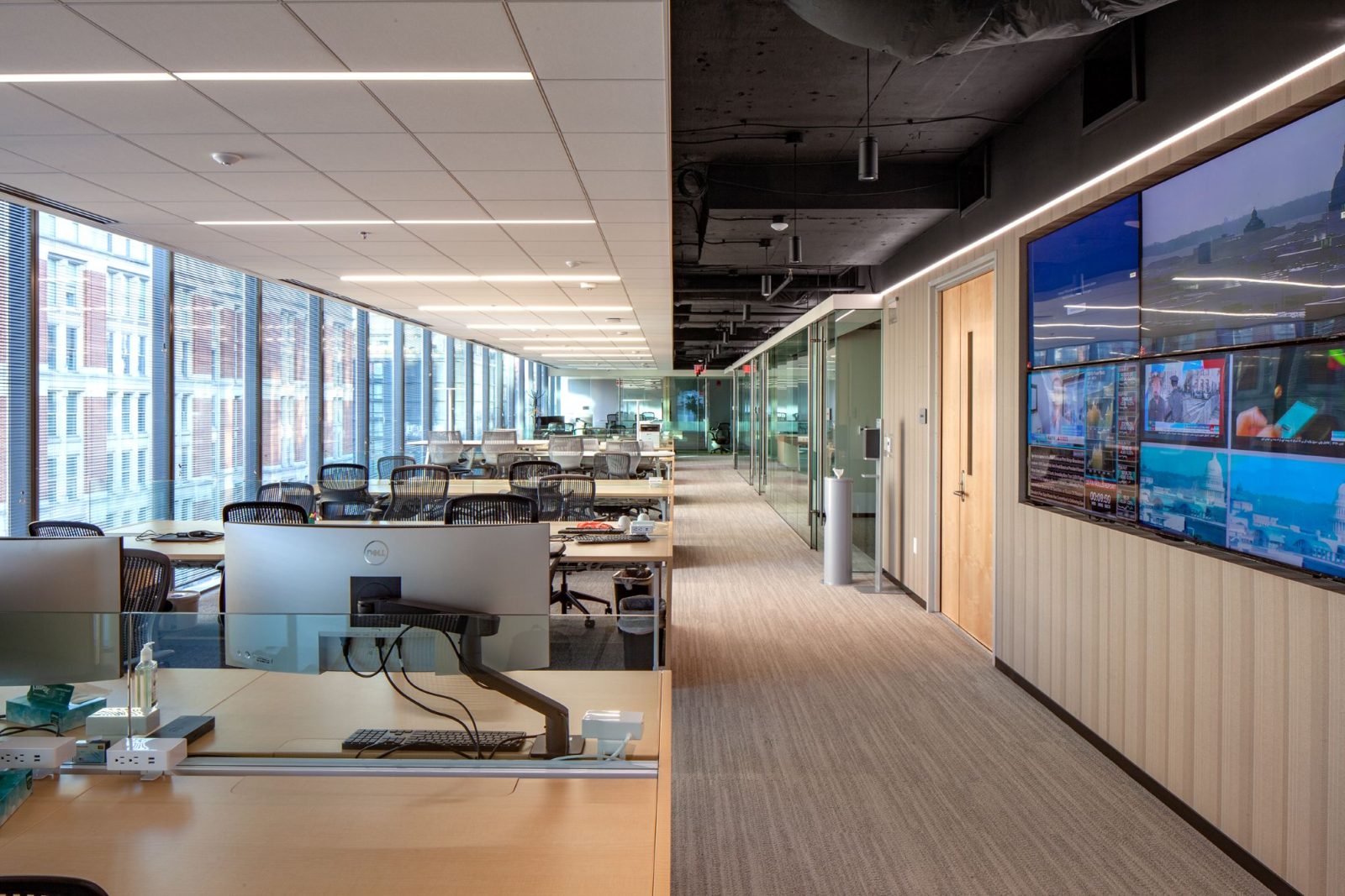 Modern office with glass walls