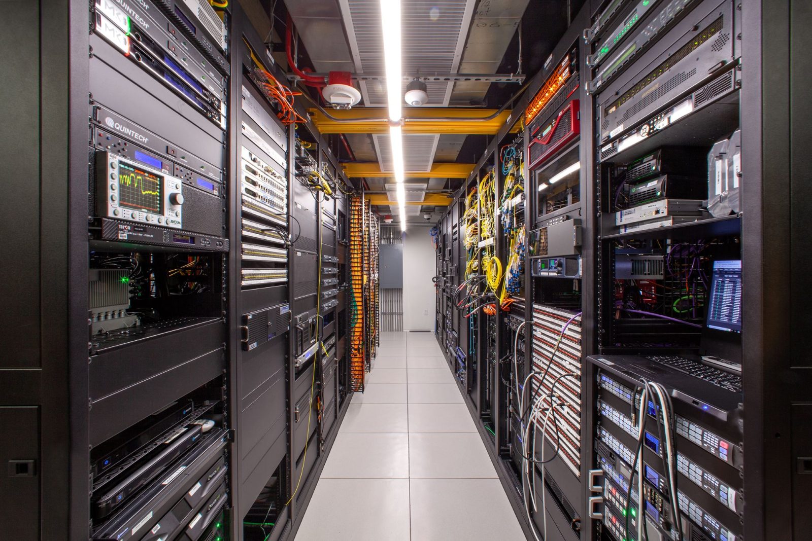 Rows of servers in data center